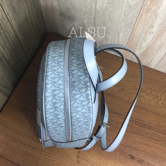 Michael Kors Abbey Medium Backpack MiniLogo Blue - Picture 5 of 6